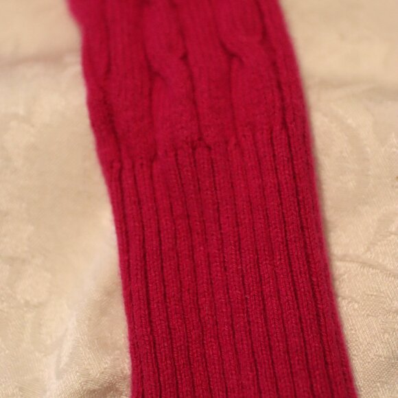 JCPenny Size Petite Extra Large Cable Knit V Neck Fuchsia Sweater - Picture 11 of 11